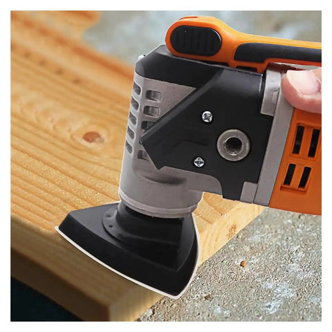 Super Cool 121 PCS Triangle Sanding Discs With Dust Vents And Peel Switch Backing For Fast Tool-Free Swapping Plus 6 Holes Design keeps sawdust away while sanding wood.