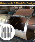 Six Pack 4 Inch Heavy Duty Bullet Hinges With Detachable Design For BBQ Smoker Grill Lids, Metal Swing Gates in use