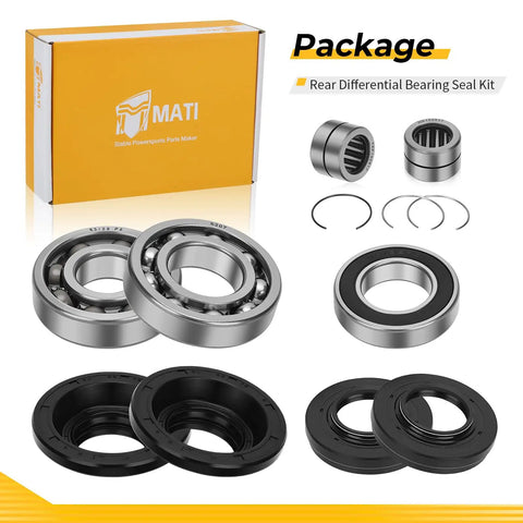 Rear Differential Bearing Seal Kit For Honda Rancher 420 4x4 And Rubicon 500 520 2015 2024 with durable seals