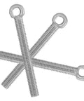 Ring Eye Bolts M5 x 40mm, 304 Stainless Steel 10-Pack, heavy-duty fasteners with threaded shafts for securing ropes and chains.