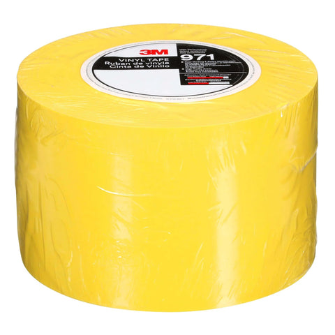 Durable Floor Marking Tape 971 Single Roll Yellow 4 in x 36 yd (102 mm x 32.9 m), 17 mil Heavy-Duty Vinyl for High-Traffic Areas