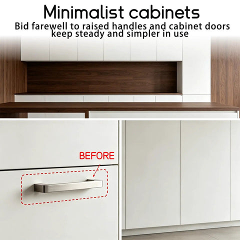 Kitchen cabinets before installing 52 Pack Magnetic Push Latches for Cabinets and Drawers, 2.83 Inch Gray Push to Open Hardware