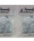 Eyebolt Quick Kit Two Pack With Four Eyebolts For Heavy Duty Lifting And Secure Anchoring Easy Quick Release Hardware For DIY Projects And Industrial Use Durable Steel Construction For Maximum Strength And Reliability. two-pack in retail packaging