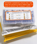 Durable Zinc Alloy Threaded Wood Inserts Kit 150 Pieces Hex Socket Flanged Nuts M4 M5 M6 M8 M10 in plastic box