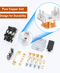 4 Pack HVAC Contactor Replacement Kit 120V 30A Two Pole Relays components view