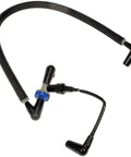 Dorman 926-391 vacuum check valve hose assembly, angled view, black hoses with blue fitting for Ford/Lincoln