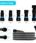 Upgraded One And A Quarter Inch By Seventeen Foot Dust Collection Hose For Home And Workshop Vacuums With 5 Fittings And Adapters