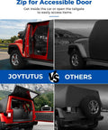 Wrangler Four Door Cab Cover For JK JL Unlimited 2007 To 2026 Waterproof All Weather Rain Windproof Scratch Resistant Auto Cover With Zipper Design For Easy Access On Driver Door And Tailgate.