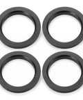 4 Pack Black Hub Centric Rings 60.1 To 73.1 Mm Wheel Centerbore Fillers, poly material for smooth steering.