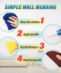 Steps for using 9 Pack Drywall Repair Kit With Putty And White Drywall Mud For Holes Cracks And Gaps All In One Surface Repair System