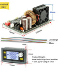 0 To 60V CNC Adjustable DC Power Supply With Constant Voltage And Current, 15A Or 20A Output, showing dimensions and components