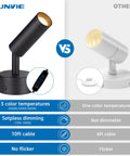 Comparison of Two Pack 3W Indoor Spotlight Uplights With 10 Ft Cord Dimmable 3000K 4000K 5000K LED Floor Spotlights and other model