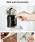 Resettable Combination Key Lock Box, Grab And Go Portable Wall Mount Or Door Knob Safe in use on door knob