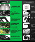 Comparison chart of Battery Powered Sprayer 0.5 Gallon Electric Spray Bottle USB Rechargeable with features and benefits.