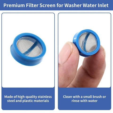 20 Pack Universal Washing Machine Water Inlet Valve Filter Screens Stainless Steel Mesh Washer Hose Filters Replacement Kit close-up