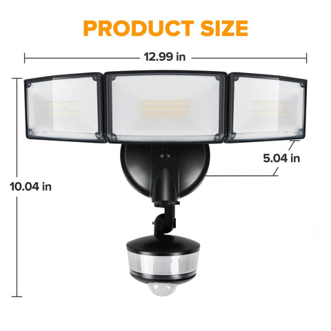 Top Shelf Led Security Flood Light Cranking 8000 Lumen 5000K Daylight Output With Dead On Motion Tracking And IP65 All Weather Shielding For Solid Driveway Coverage