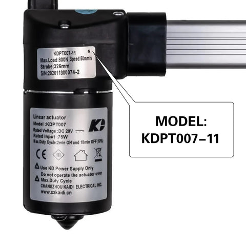 Heavy Duty Linear Actuator Rock Solid Power Recliner Motor Replacement For Lift Chairs 326Mm Stroke, Model KDPT007-11 close-up