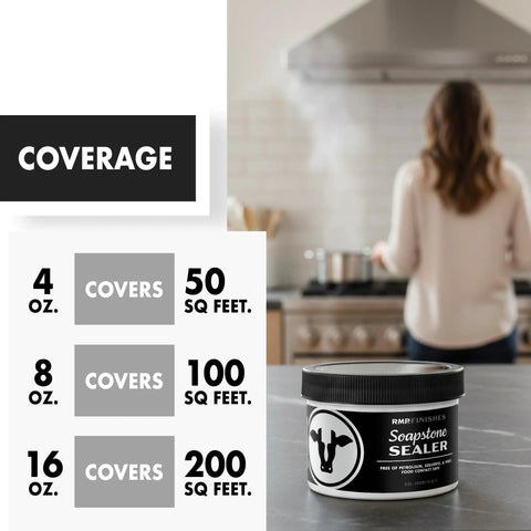 Natural Stone Sealer For Concrete Granite Marble Slate Countertop Protector Food Safe Straight Up Matte Finish on kitchen counter.