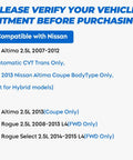 Nissan Altima 2.5L Front Left And Right CV Axle Shaft Assembly For 2007 To 2013 Auto CVT Trans Also Fits Nissan Rogue 2008 To 2013 FWD And Rogue Select 2014 To 2015 FWD Durable Parts Built To Last fitment chart