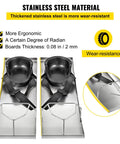 Concrete Knee Board Sliders 28 X 8 Inch Pair With Stainless Steel Kneeboards placed on display, showcasing ergonomic design and straps.