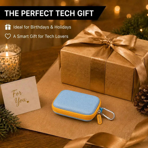 Ultimate Bash Resistant Hard Case Hella Secure Fit For SanDisk Extreme Portable Solid State Drive 500GB To 8TB Models with blue exterior.