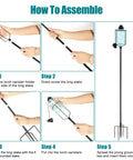 Assembly steps for Set Of Four Glass Garden Torches For Backyard And Outdoors 12 Oz Citronella Torches With 61 Inch Height