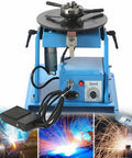 Rock Solid Portable Welding Positioner Turntable With Stepless Speed Control Bulletproof 2 To 20 RPMs Adjustment side view with foot pedal.