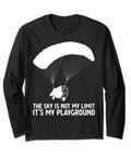 Paragliding Powered Parachute Long Sleeve Tee For PPC Fans The Playground Graphic Design Celebrating Adrenaline Junkies