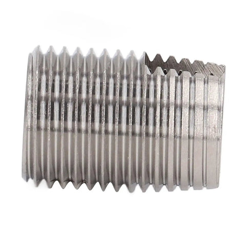 20Pcs Slotted Self Tapping Threaded Inserts Kit M16 By One Point Five 22mm Stainless Steel Helicoil Style Thread Repair For Cars And Trucks No Pre Tap Required High Tensile Strength Durable Fix, close-up