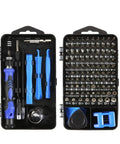 Get Your Hands On This 122 In One Magnetic Torx Screwdriver Kit For Phone PC And Digital Device Fixes With Awesome Wrench Bits And Remover Tools That Make Repairs A Breeze Like Never Before. 122-piece metal repair kit in open case with blue pry tools