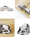 Hidden Cabinet Hinges 3 Inch Surface Mount Concealed Hinges For Frameless Kitchen Cabinets With Screws 10 Pack Easy Install