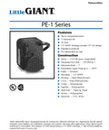 Compact Submersible Pump Epoxy Encapsulated Direct Drive 115 Volt 0.008 HP 170 GPH With 6 Ft Cord product specifications