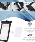 Waterproof Phone Pouch Dry Bag Up To 7 Inches IPX8 Case for iPhone 17 16 15 14 13 Pro Max Plus Black Universal use