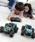 Kids playing with All Terrain Remote Control Car For Kids 1 To 16 Scale High Speed 25 Km Per Hour RC Truck