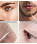 Eyebrow Tweezers Set For Precision Hair Removal And Facial Grooming Stainless Steel Pro Grade Rust Resistant Easy Grip close-up