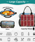 Large Insulated Cooler Bag With Leakproof Lining, Soft Tote For Beach And Picnic, Holds 16 Cans, Desert Cactus Print