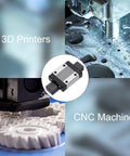 MGN12C Bearing Steel Carriage Block With Plastic Anti Fall Strip for 12mm Linear Motion Slide Rail Guide on 3D printers CNC machines