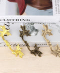 French Provincial Vintage Drawer Pulls 5 Inch Cabinet Handles European Style Shabby Chic Gold Finish 4 Pcs Zinc Alloy Leaves Pattern