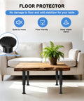 Heavy Duty Adjustable Bed Support Legs Set Of Four With Swivel Rubber Feet Non Slip Base 7 To 12 Inch Height Adjustment For Sofa Couch Dresser Table Zero Wiggle Leveling Solution Built Tough with rubber feet under a wooden table.