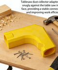 Table Saw Dust Collector Adapter Tool Free Install No Fuss Fits Most Saws With Durable Dust Port on workshop table