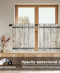 Rustic Barn Door Style Kitchen Curtains 2 Panels 26 By 36 Inch Linen Fabric cozy drape for farmhouse windows over sink rod pocket