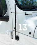 13 Inch Stubby Jeep Wrangler Antenna For JL JK Gladiator JT 2007 Through 2026 Low Profile Off Road Antenna Installed on Jeep