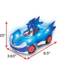 Sonic Glow Racer RC Car Ready To Run One Twenty Eight Scale Remote Control Vehicle With Light Up Body That Glows As It Zooms Along