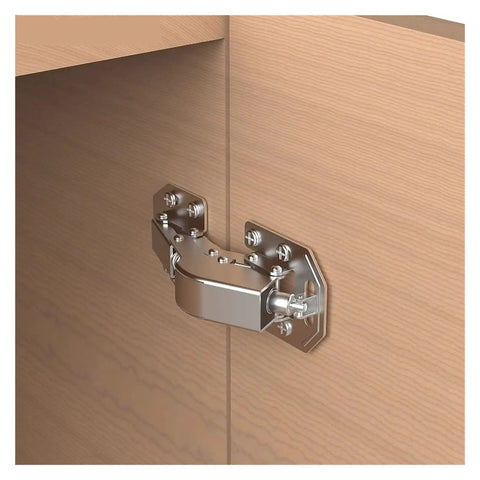 Installed 4 Pack 90 Degree Soft Closing Spring Hinge No Pre Drilling Required Noiseless Hidden Cabinet Hinge For Furniture And Closet Doors 4 Inch