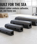 Four Beefy Rubber Dock Fenders For Marine Use, D Type Black Dock Fenders For Boats, Ships And Piers, Heavy Duty Marine Protection.