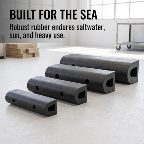 Beefy Rubber Dock Fender For Marine Docks And Piers Tough Boat Dock Protection Black D Type Dock Guard in different sizes