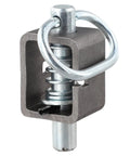 Badass Heavy Duty Trailer Gate Spring Latch Assembly Weld On Five Eighth Inch Steel Tube Build for securing cargo with spring loaded pin.