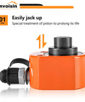 Bonvoisin orange 10T hydraulic cylinder jack Porta Power with 1-inch stroke, compact low-profile ram
