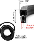 Cross-section and coiled view of 20 Foot EPDM Rubber Trim Seal With Top Bulb For Edge 1/16 Inch To 1/8 Inch, Weatherproof Gasket