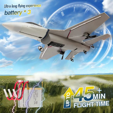 Ready To Fly RC Plane 3 Channel Remote Control Aircraft For Adults And Beginner Friendly F16 Fighter Jet Style With 6 Axis Gyro